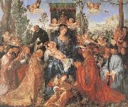 Albrecht Durer The Feast of the rose Garlands the virgen,the Infant Christ and St.Dominic distribut rose garlands oil painting reproduction